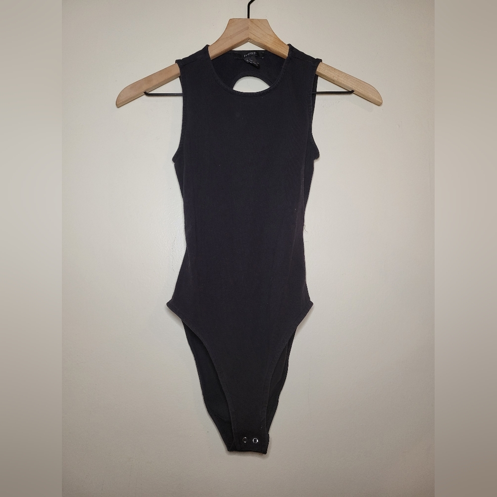 forever 21 black backless bodysuit  small